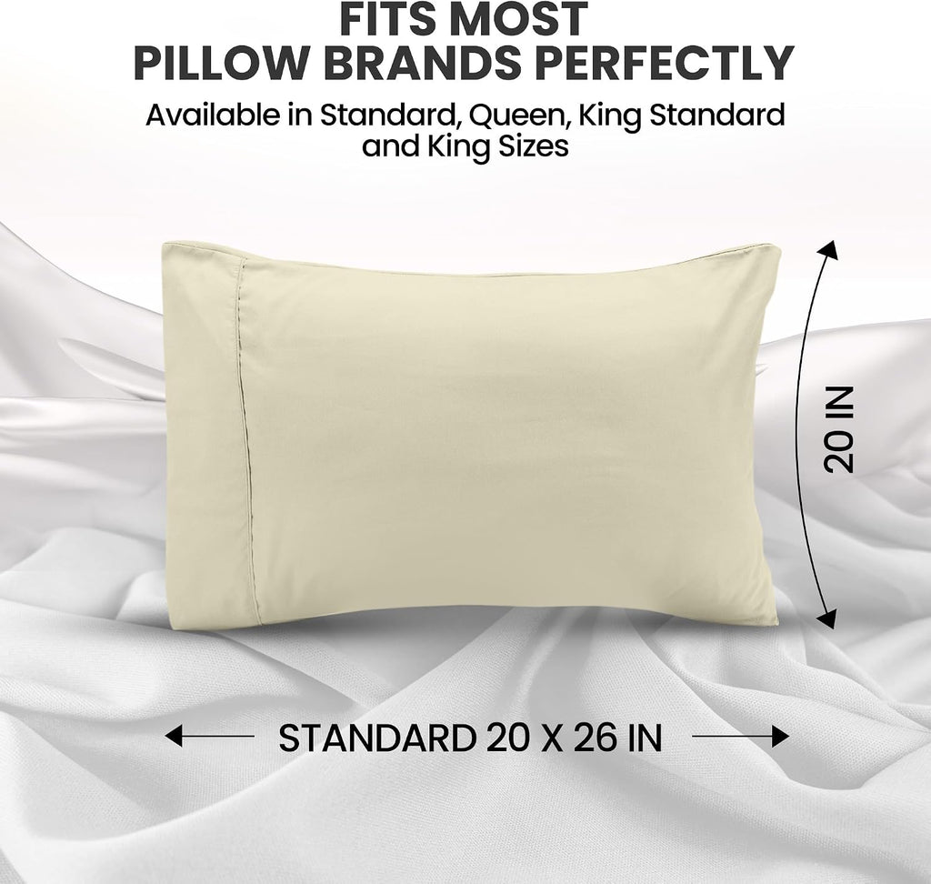 Utopiabedding Utopia Bedding Pillow Cases Standard Size 2-Pack – Soft Brushed Microfiber – Envelope Closure – Perfect for Hospitals, Hotels…