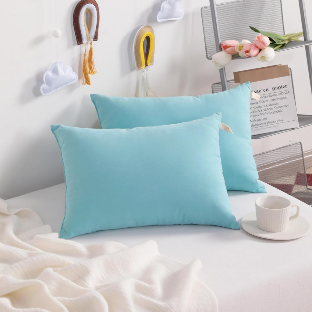Ntbay Toddler Pillows, Down Alternative 13"x18" Pillows, Machine Washable - Soft and Breathable Travel Small Pillows for Sleeping, Ideal fo…