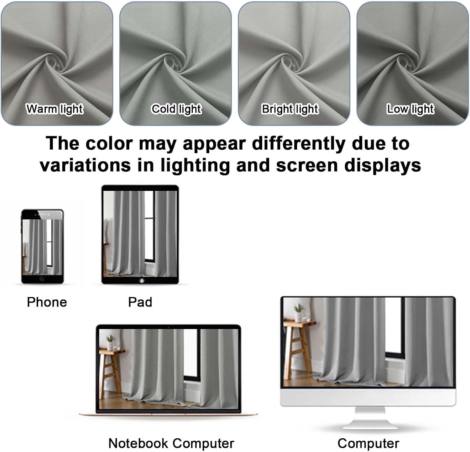 Gwine Silver Grey Blackout Curtains for Bedroom 96 Inch Length, Room Darkening Energy Saving Black Out Curtains for Living Room, Window…