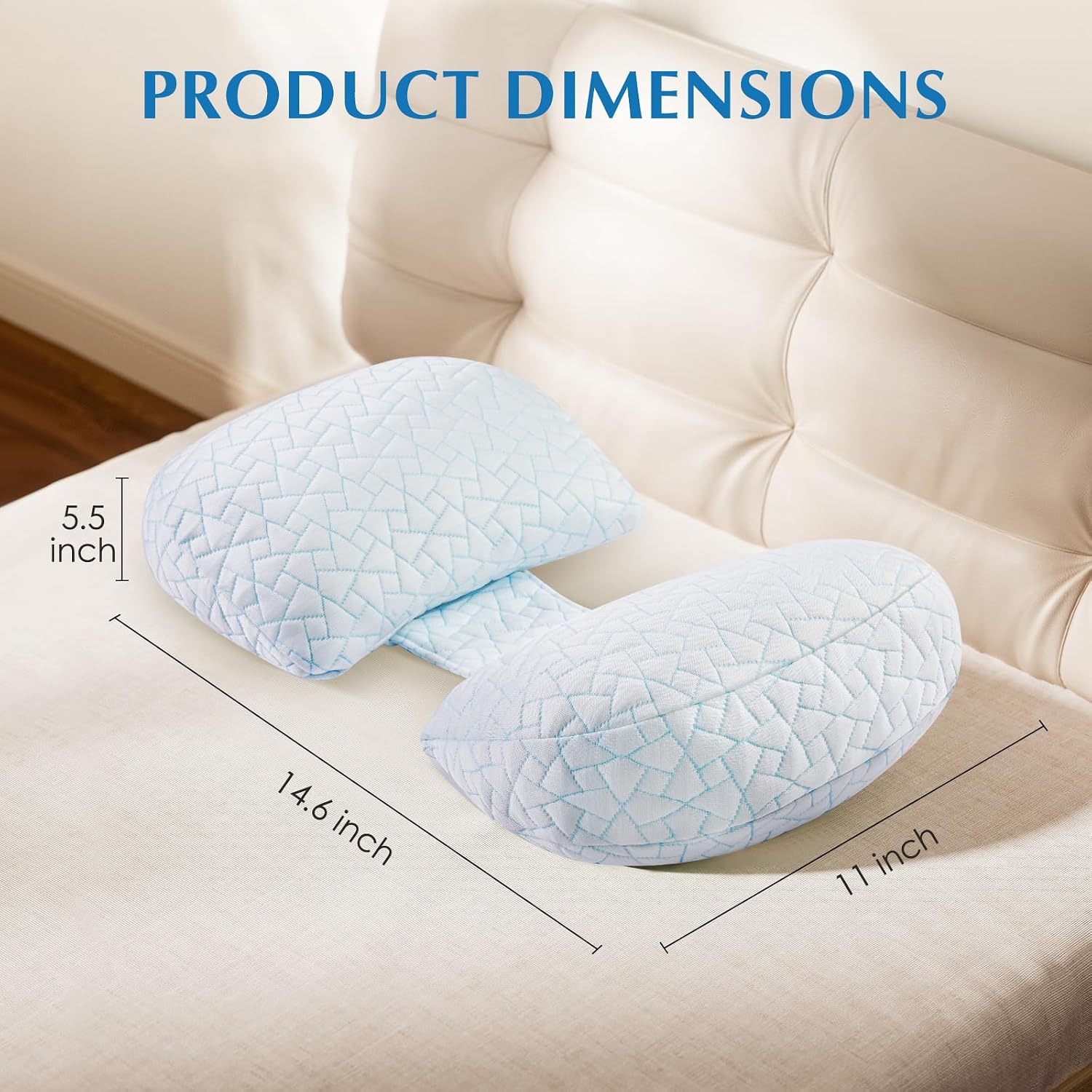 Pregnancy Pillow for Sleeping, Portable Adjustable Maternity Wedge Pillows for Side Sleepers, Belly, Back & Hip Support with Cooling…