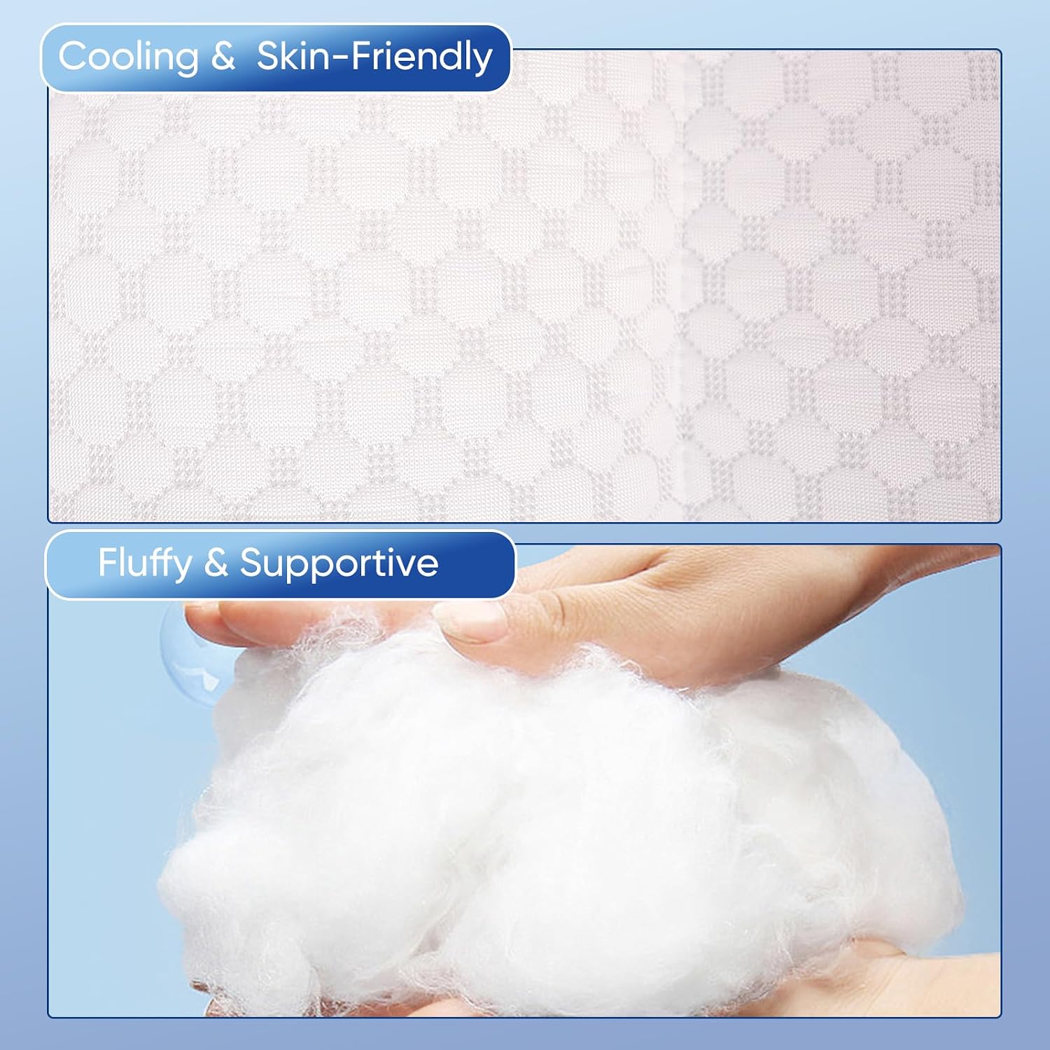 Cooling Knee Pillow for Side Sleeper, 3"Leg Pillow for Side Sleeping, 100% Cooling Fabric Pillow for Between Knees While Sleeping - High…