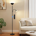 Sibrille 2-in-1 Torchiere Floor Lamp, 34W Super Bright LED Standing Lamp with Remote & Touch Control, 72" Dimmable Adjustable Corner Readin…