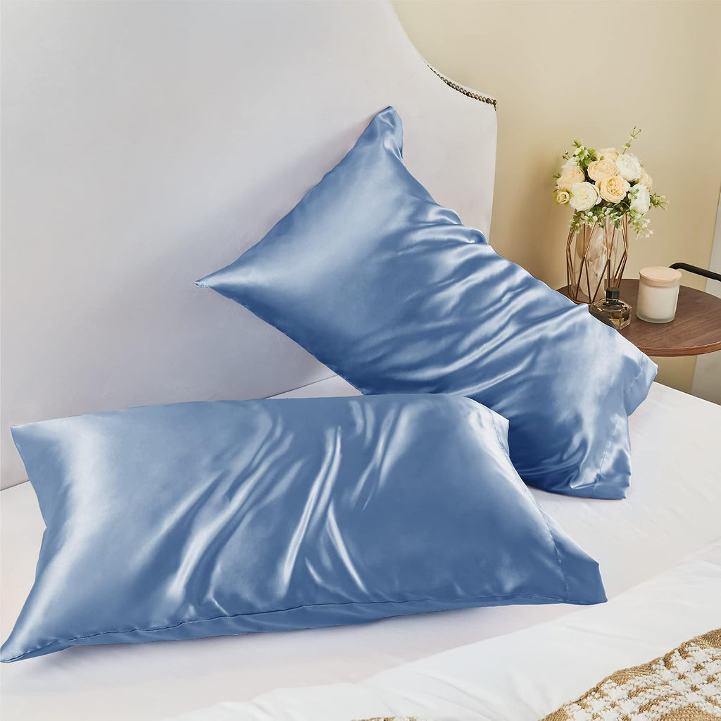 Bedelite Satin Pillowcase for Hair and Skin, Super Soft and Cooling Similar to Silk Pillow Cases 2 Pack with Envelope Closure, Gift for Wom…