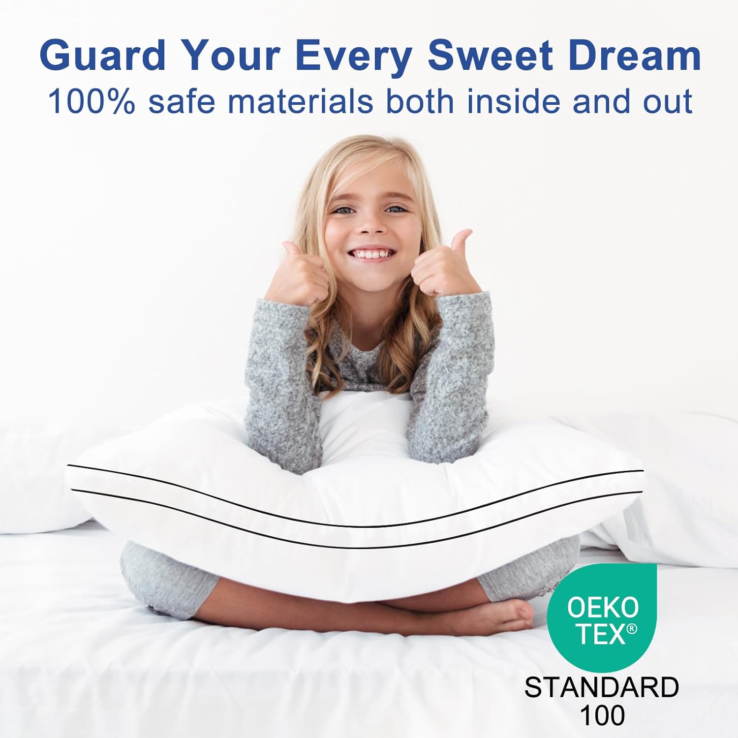 Chokit Pillows Queen Size Set of 4, Fluffy and Supportive 7D Down Alternative Bed Pillows, Luxury Soft Hotel Quality Gusseted Pillow for Si…