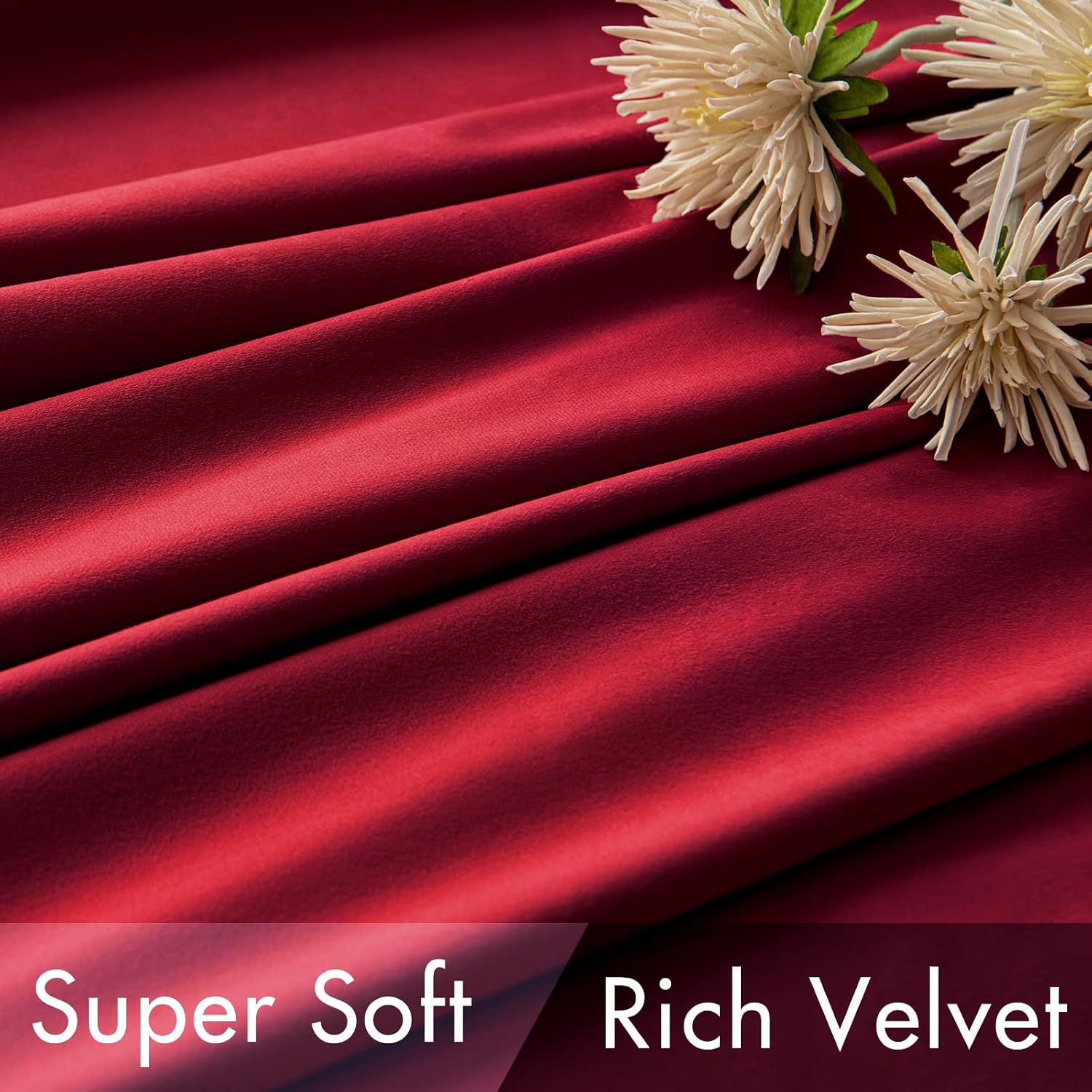 Miulee Velvet Curtains 90 inches - Luxury Blackout Curtains for Bedroom Living Room Thermal Insulated Super Soft Window Drapes Rod Pocket &…