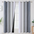 Estelartextiler Estelar Textiler Grayish White and Grey Blackout Curtains for Living Room, Ombre Thermal Insulated Noise Reducing Blackout…