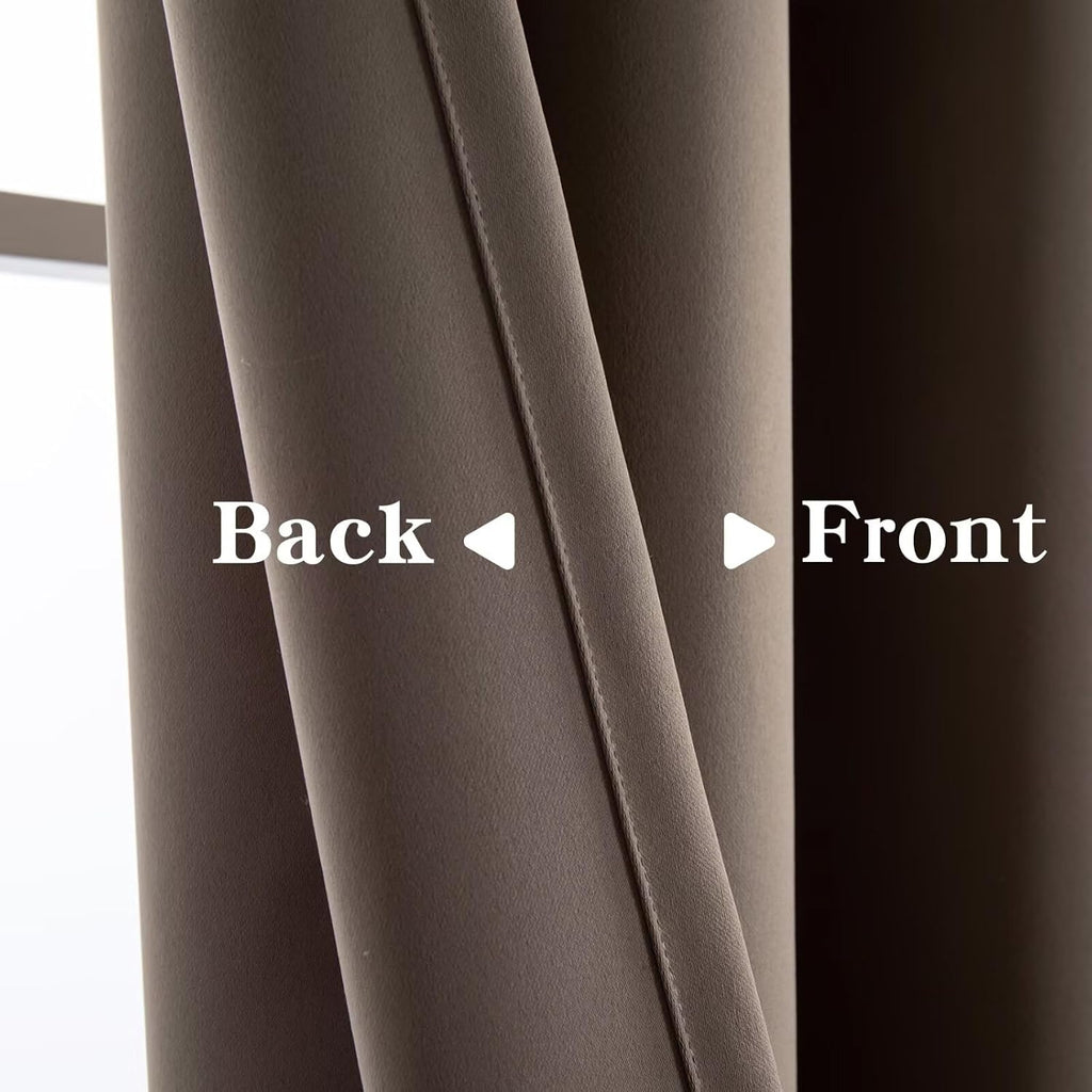 Igemaeve Blackout Curtains 96 Inch Length 2 Panels Set, Black Out Curtains for Bedroom 96 Inch Long, Grommet Energy Saving Room Darkening D…