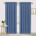 DWCN Blackout Curtains for Living Room Thermal Insulated, Energy Saving & Noise Reducing Bedroom Curtains, Dusty Blue, W 70x L 84 Inch…