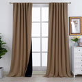 BGment 100% Room Darkening Thermal Insulated Blackout Curtains 108 Inches Long with Liner, Rod Pocket and Back Tab Double Layer Noise…