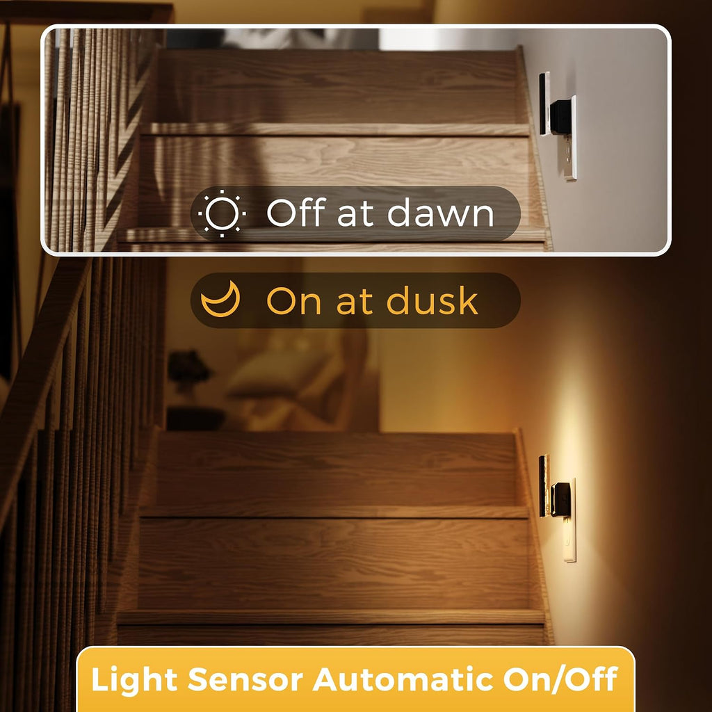 L LOHAS LED Night Light Plug into Wall, 0-100LM Dimmable Night Light with Dusk to Dawn Sensor, Decorative Plug in Night Lights for…