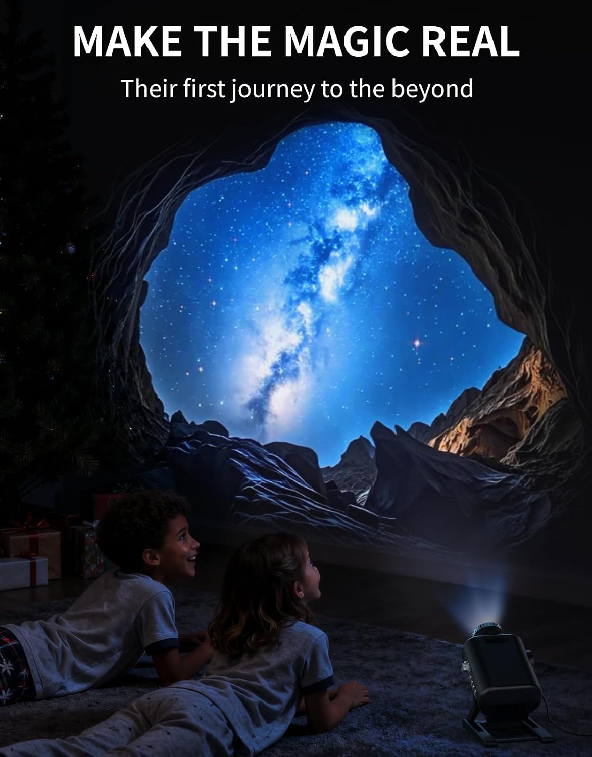 Rovmiment 60-in-1 Galaxy Projector, HD Home Planetarium Projector with Built-in Non-Fading Scenes, 3D Star Light Projector for Bedroom, Twi…