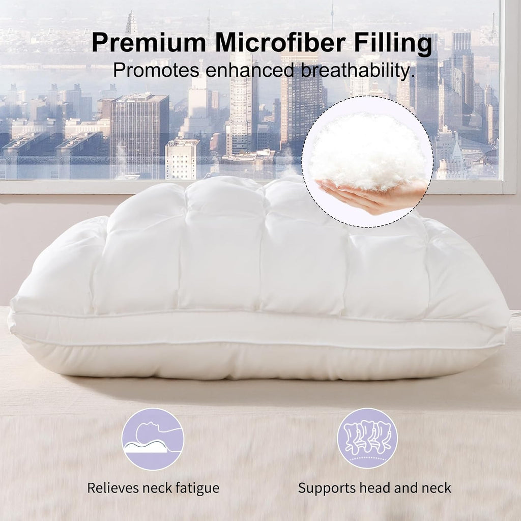 Yourmoon YOUR MOON Soft Pillows Standard for Sleeping, Support Bed Pillows, Fluffy Down Alternative Pillow, Luxury Hotel Gel Standard Pillo…