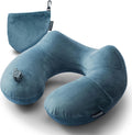 Keemall Inflatable Travel Neck Pillow for Airplane Sleeping Blow Up Neck Support Air Pillow Traveling on Plane Long Flights Washable