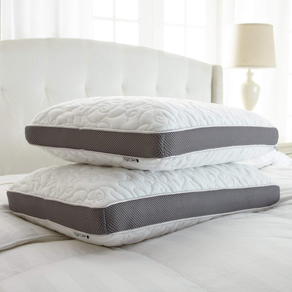 PerfectCloud Perfect Cloud Double Airflow Ventilated Memory Foam Bed Pillow for Sleeping - 5.5-inch Breathable Cooling Medium-Loft (Standar…