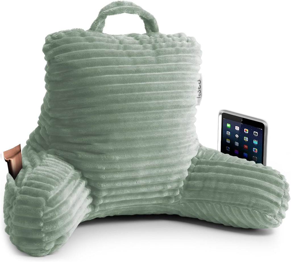 Nestl Reading Pillow for Kids & Teens with Shredded Memory Foam, Luxe Cut Plush Backrest Pillows for Reading and Gaming, For use on…