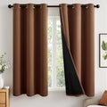 Miulee 100% Blackout Curtains for Bedroom 54 Inch Length, 2 Thick Layers Thermal Insulated Short Window Curtains with Black Liner, Noise Re…