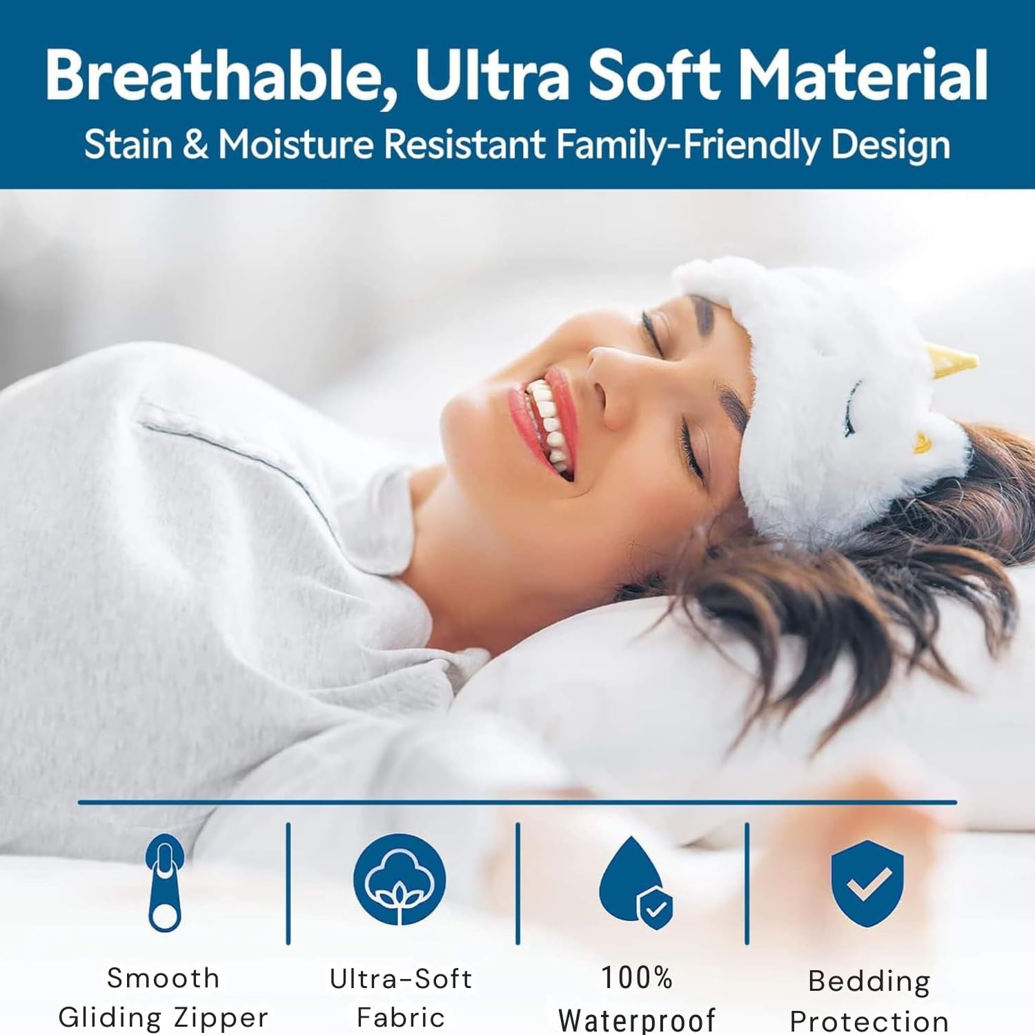 Guardmax Jersey Knitted Pillow Protector with Zipper Standard Size -12 Pack -100% Waterproof, Bed Bug Proof, Dust Mite Proof, &…