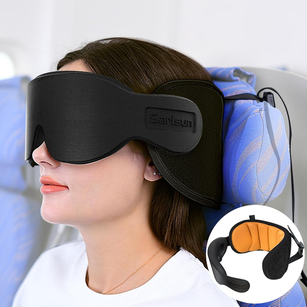 SARISUN Travel Pillows for Airplanes, Airplane Pillow for Long Flight, Airplane Head Strap with Eye Mask for Sleep, Travel Neck Pillow…