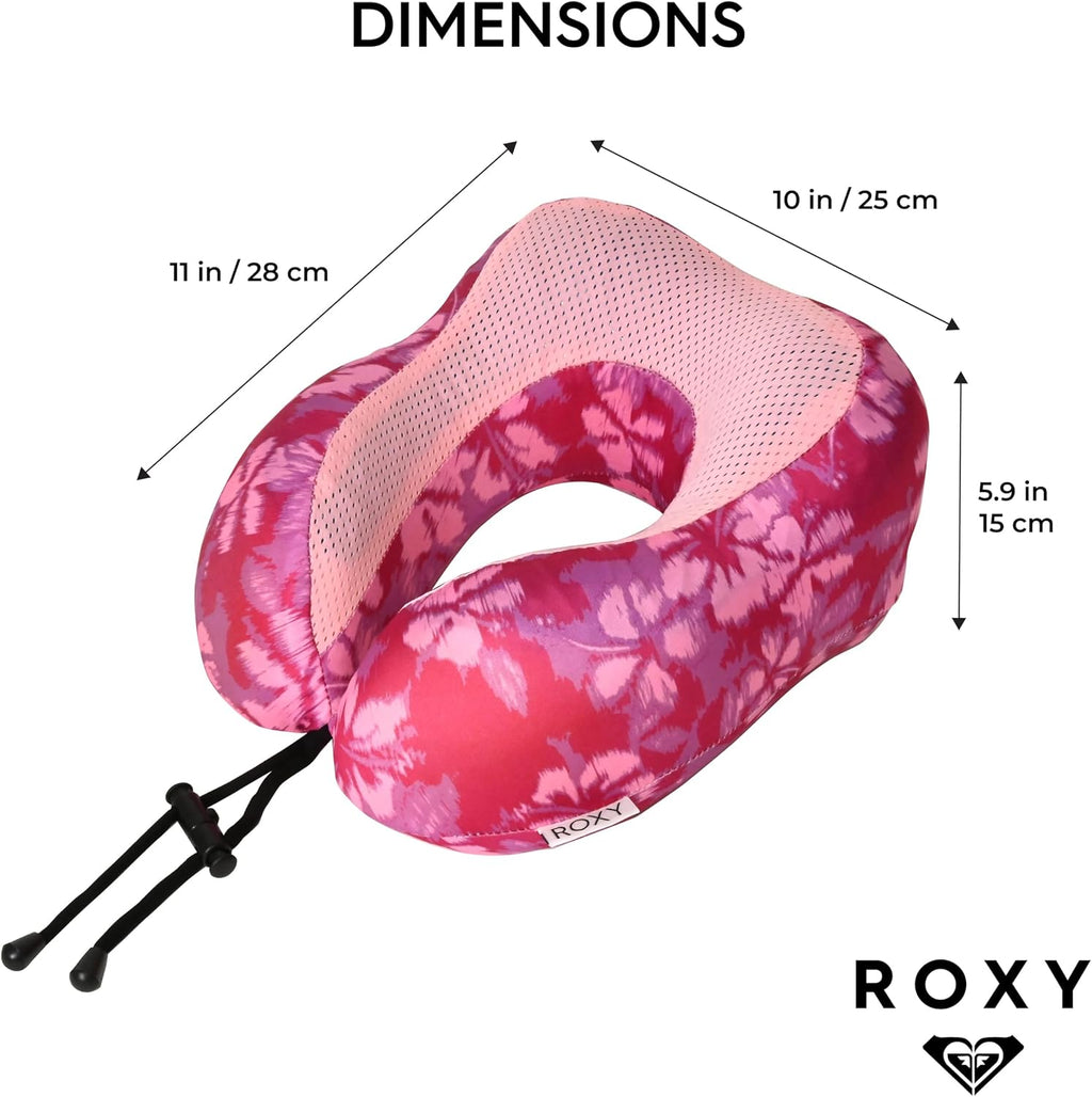 Roxy Cooling Gel Neck Pillow, Memory Foam Travel Neck Pillow for Airplane, Ergonomic Neck Support Pillow for Travel, Plane, Car & Office, B…