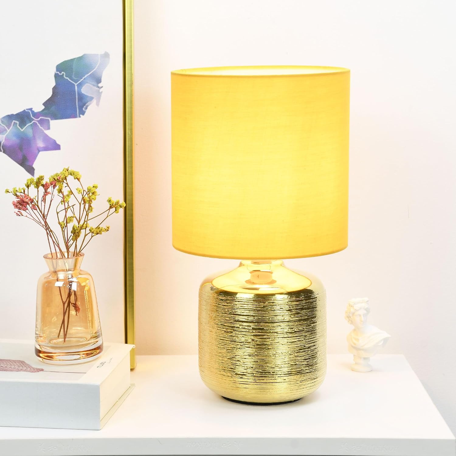 Beno Small Table Lamp for Living Room as Bedside Table Lamp for Bedroom, Modern Ceramic Table Lamp, Kids Table Lamp, Night Table…