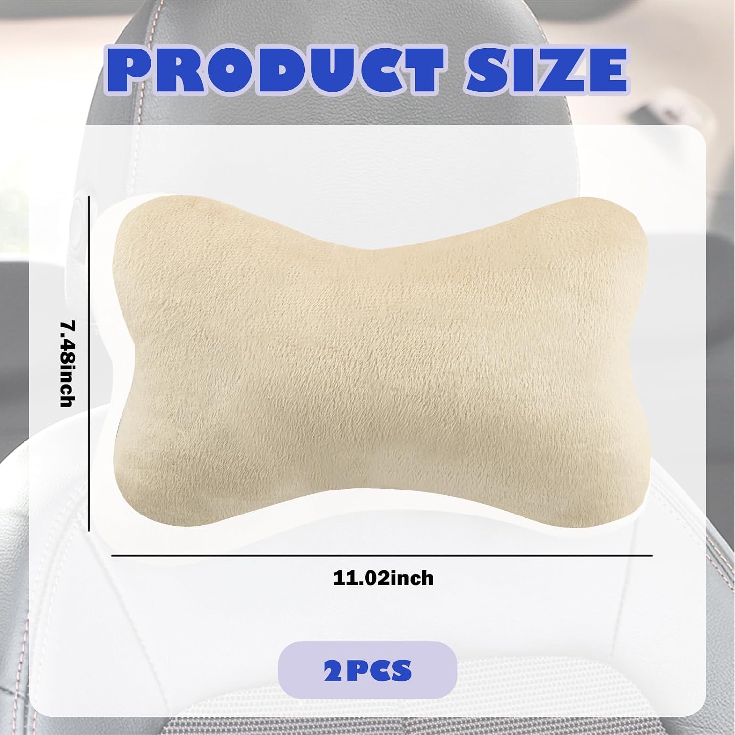 2PCS Car Headrest Pillow, Soft & Comfortable Car Neck Pillow for Driving Fatigue Relieve, All-Season Universal Cars Head Rest Pillows…