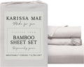 KARISSA MAE Pure Viscose from Bamboo Full Size Sheet Set | 100% FSC Certified | Luxuriously Soft | Cooling | 18" Deep Pocket w/Corner…