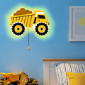 Aurelema Construction Themed Night Light Wall Lamp Sleeping Nursery Lighting Cute Floating Battery Operated Hanging Lamp for Baby Boys…