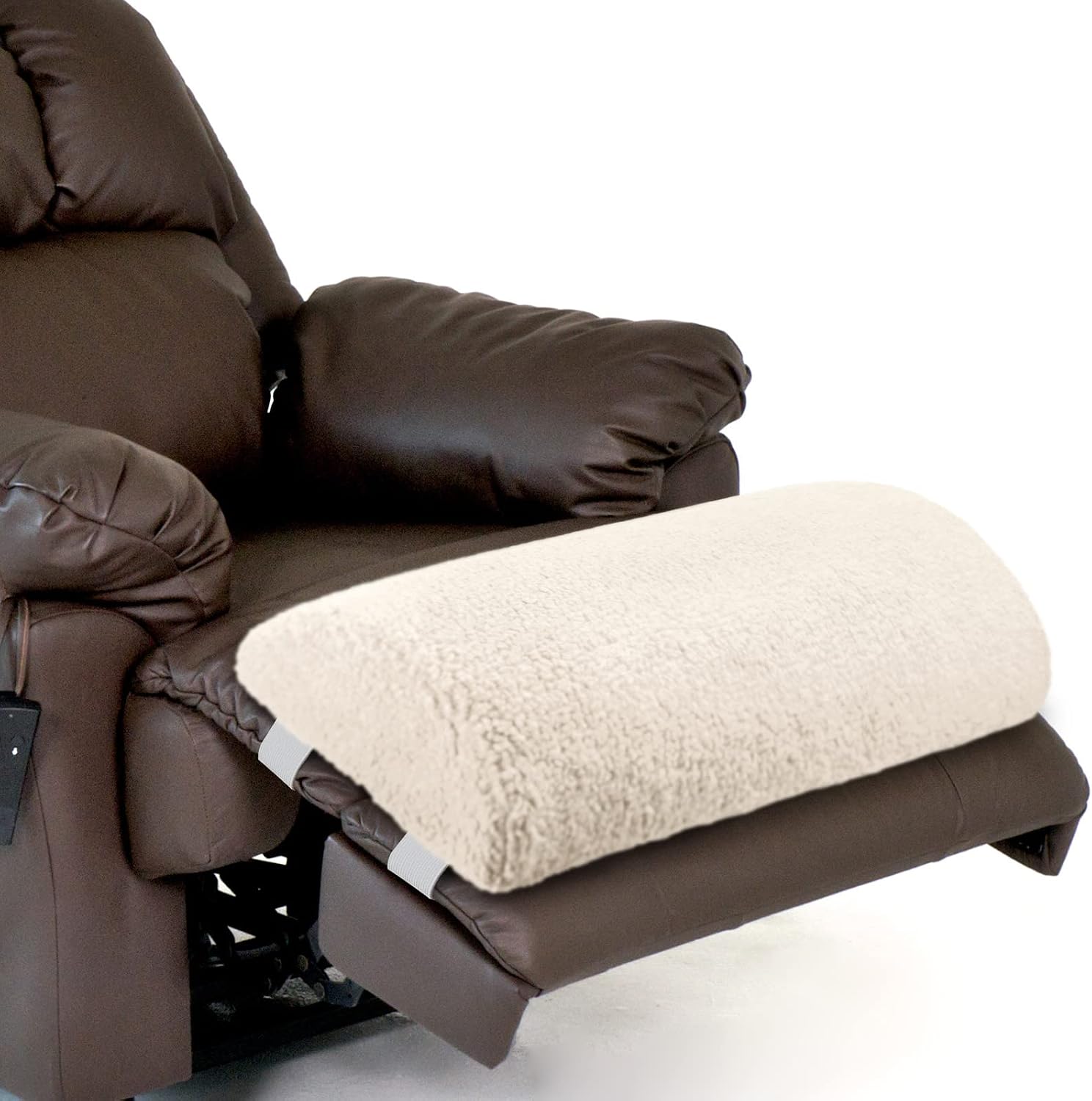 Wesiti Recliner Foot Pillow Cushion High Resilience Sherpa Memory Foam Bolster Sleeping Rest Multipurpose Half Roll Leg Pillow Suitable…