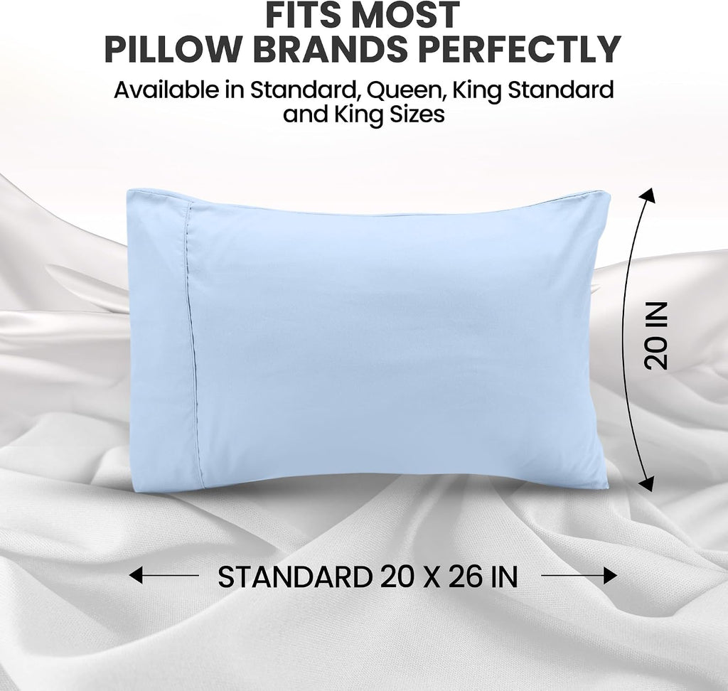 Utopiabedding Utopia Bedding Pillow Cases Standard Size 2-Pack – Soft Brushed Microfiber – Envelope Closure – Perfect for Hospitals, Hotels…