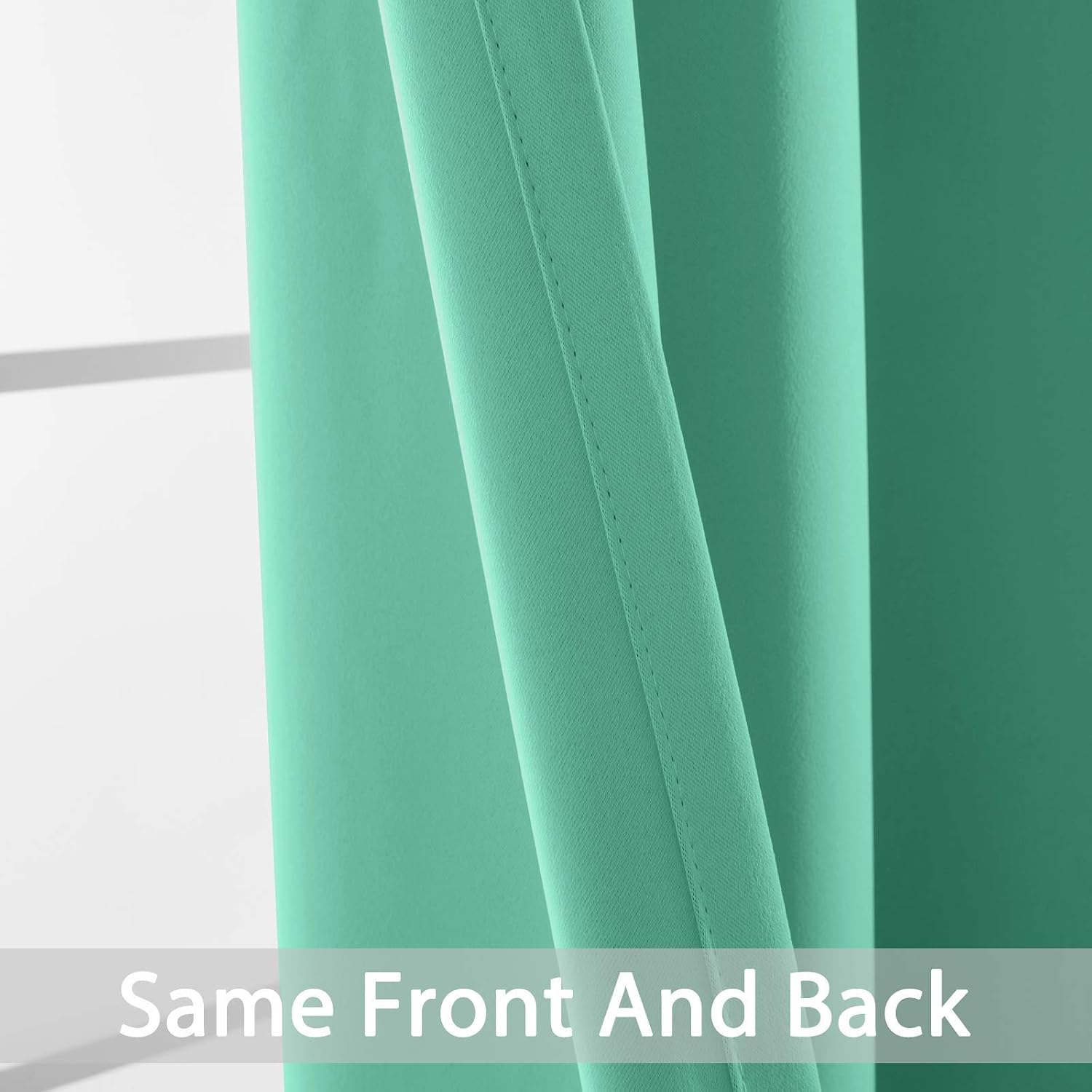 Yakamok 96 Inch Long Room Darkening Turquoise Blackout Curtains, Thermal Insulated Blackout Drapes with Grommet for Bedroom (52x96Inch, 2…
