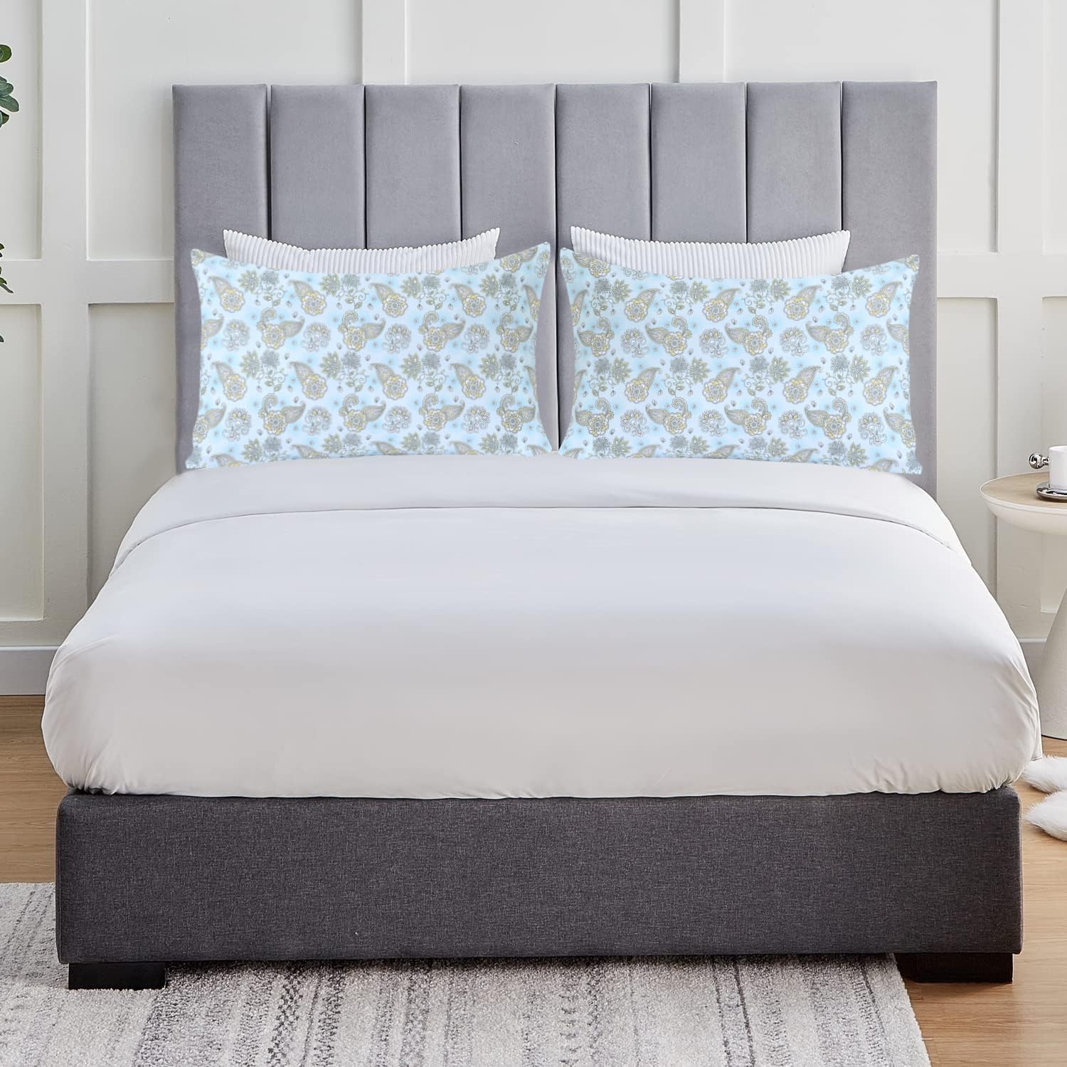 Feather & Stitch 100% Cotton 2 Piece Queen Pillowcases, 300TC Ultra-Soft Pillowcases with Envelope Closure, Wrinkle-Fade-Stain Resistant…