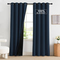 NICETOWN 100% Blackout Curtains 84 Inch Length 2 Panels Set, Thermal Insulated Long Curtains & Drapes, Room Darkening Grommet Drapes for…