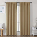 Simplebrand Ava Taupe Blackout Curtains for Bedroom, 78 Inch Length, 2 Panels Set, Privacy Thermal Insulated Rod Pocket Window Curtains for…