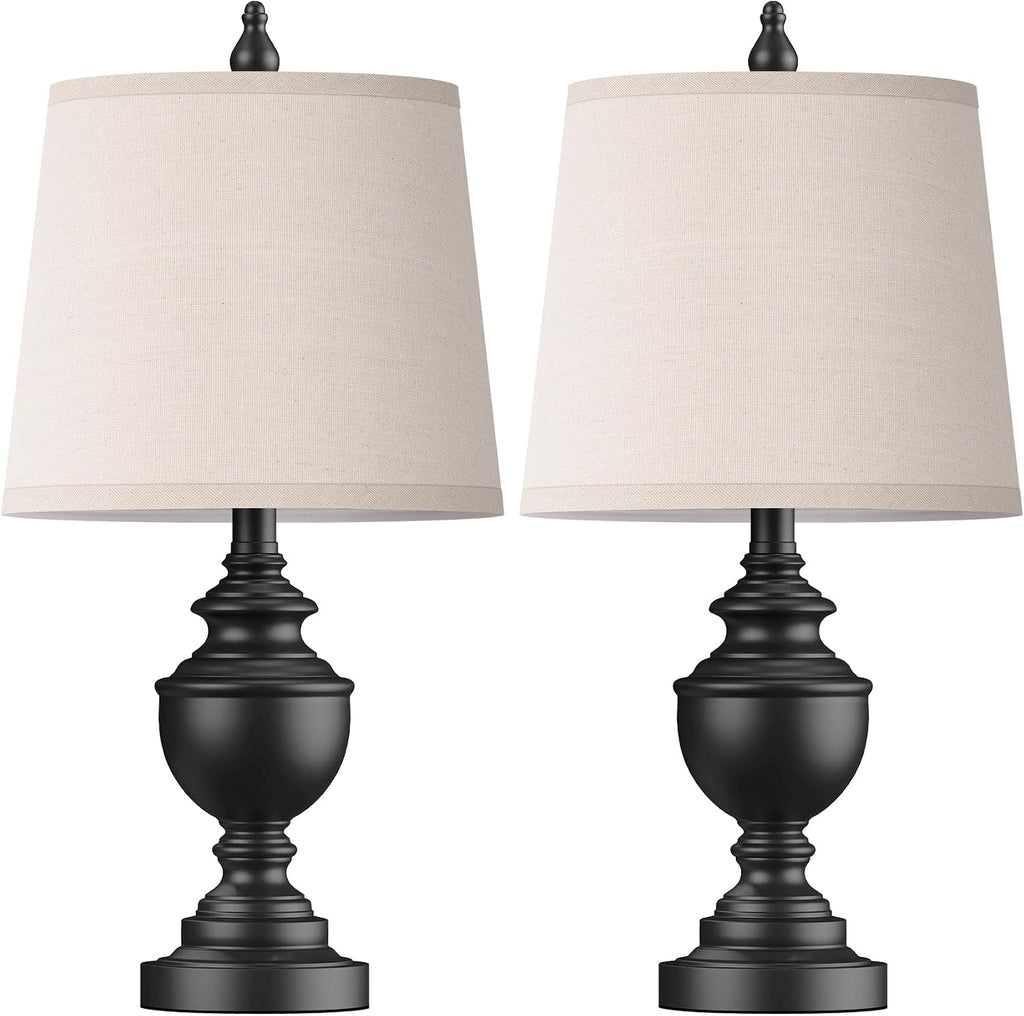 PARTPHONER Retro Table Lamps Set of 2, Bedside Lamp for Bedroom Rustic Farmhouse Table Lamps for Living Room, Vintage Nightstand Lamps…
