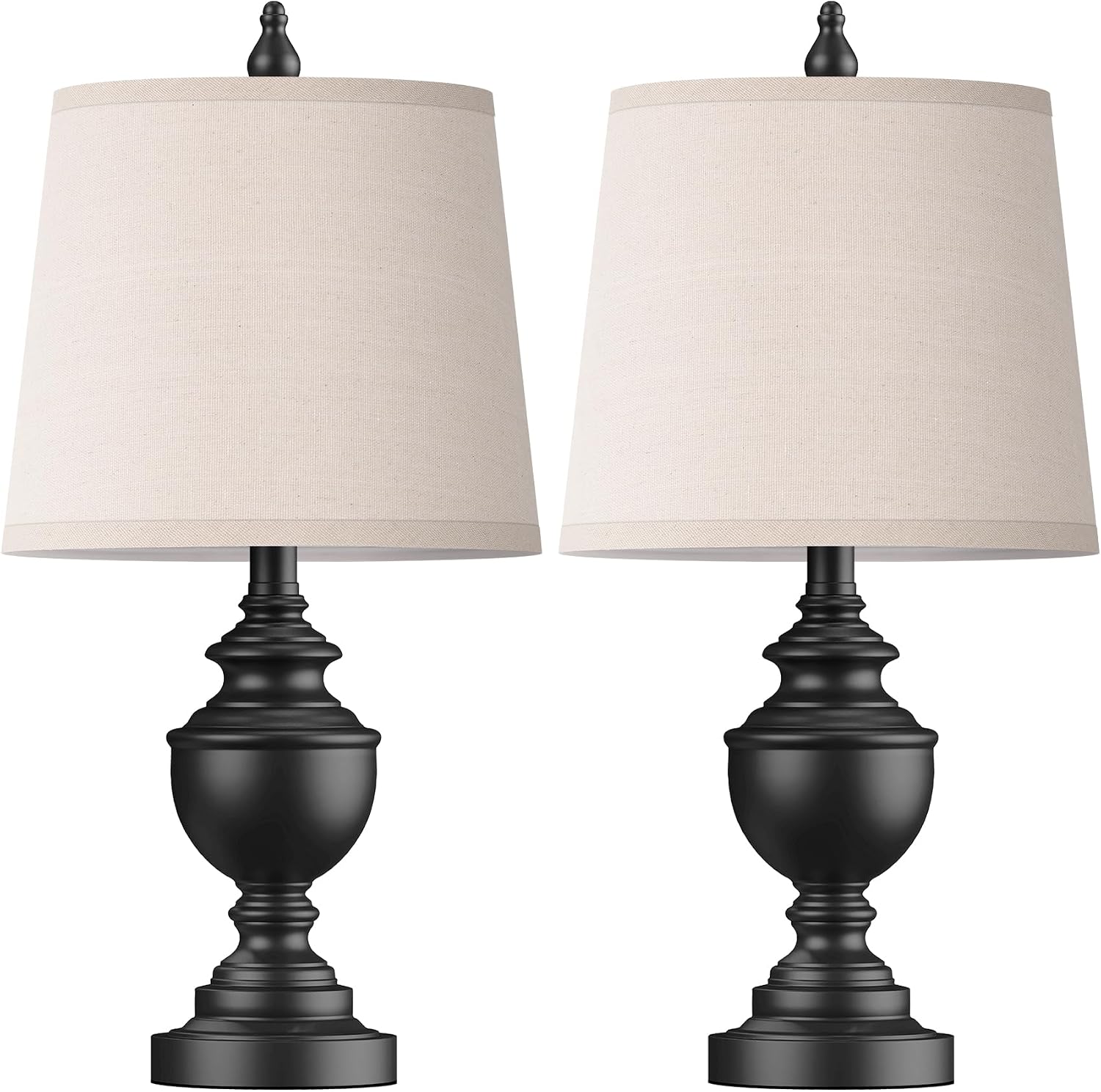 PARTPHONER Retro Table Lamps Set of 2, Bedside Lamp for Bedroom Rustic Farmhouse Table Lamps for Living Room, Vintage Nightstand Lamps…