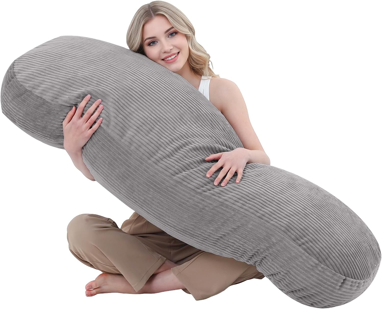 OutdoorFurnitureAccessories 20x54 Body Pillow for Adults, Long Body Pillow for Bed with Shredded Memory Foam, Big Firm Pillows for Pregnanc…