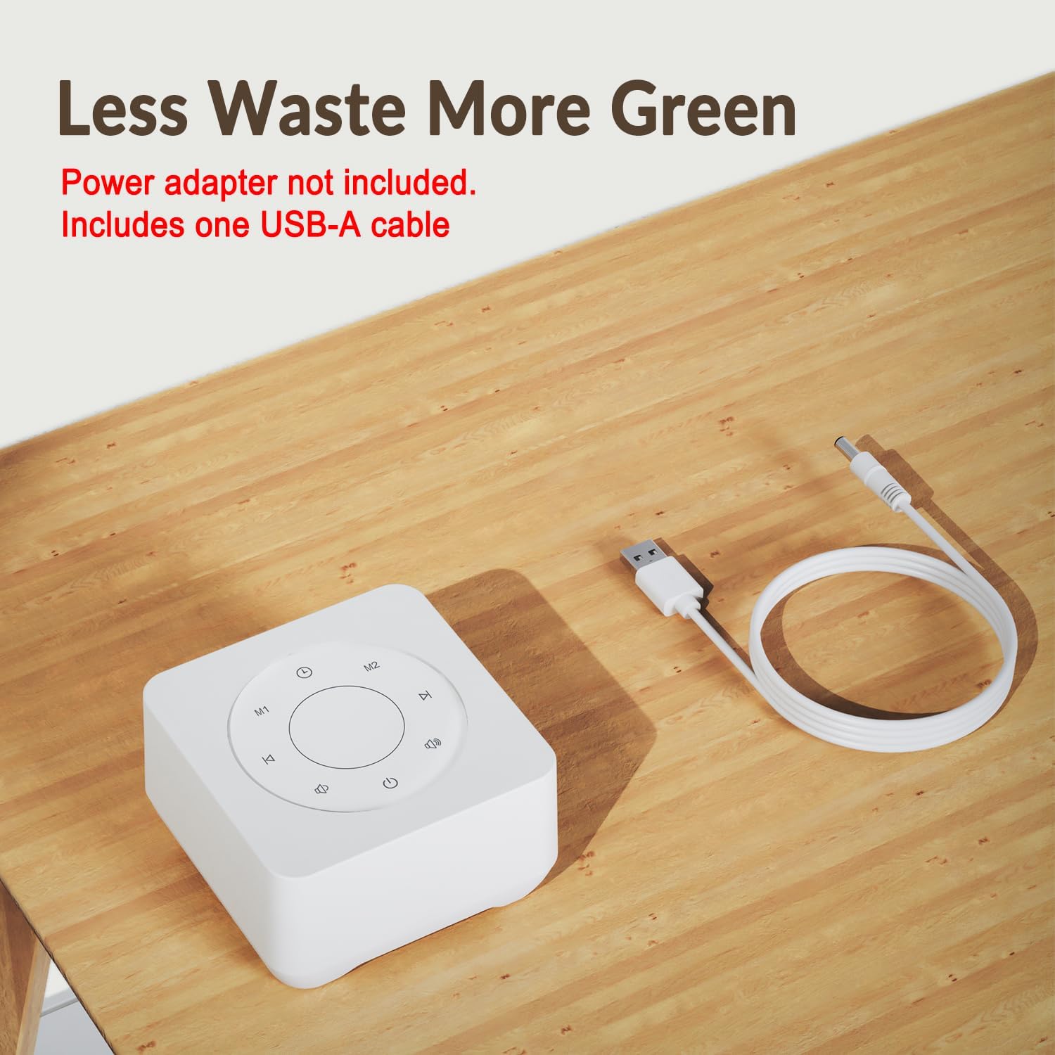 White Noise Sound Machine, Noise Machine for 20 Soothing Sounds, 2 Customizable Shortcut Buttons, Timer, Memory Function, USB-A Cable…