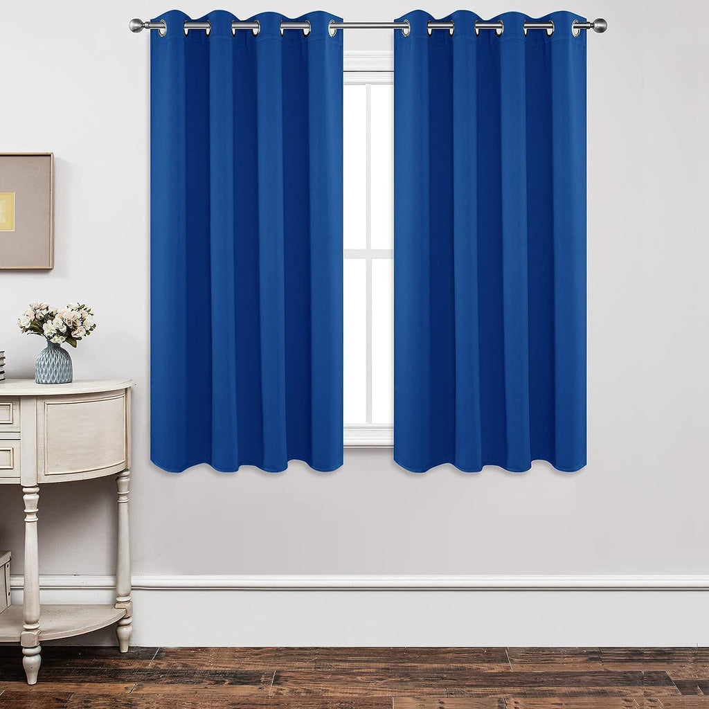 Joydeco Blackout Curtains 63 inch Length 2 Panels Set, Thermal Insulated Long Curtains & Drapes 2 Burg, Room Darkening Grommet Drapes for B…