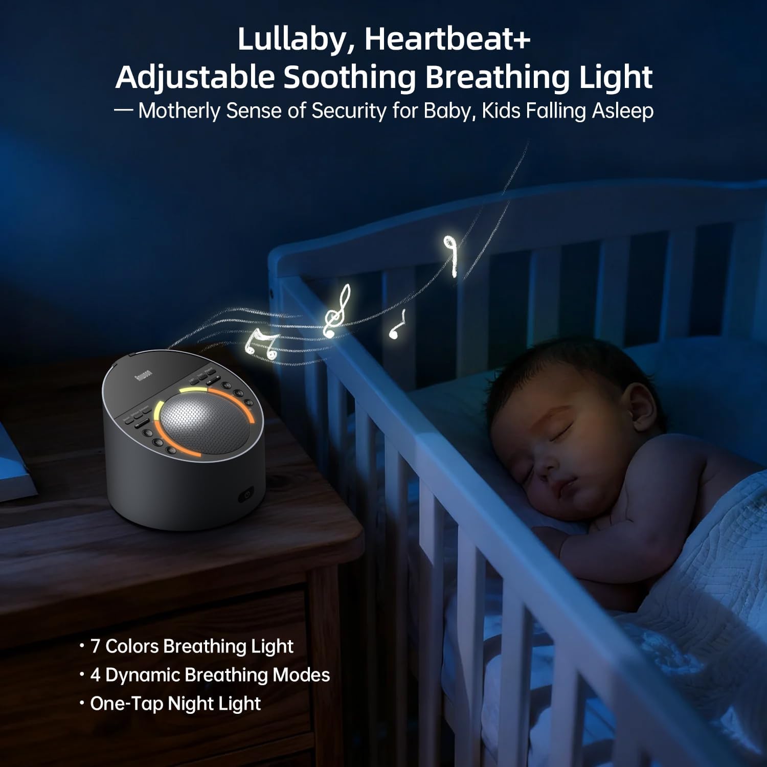Dedicatedtoyourbettersleep Sound Machine with Aroma Diffuser, Metal Shell White Noise Machine, Soothing Night Light, 50+ Natural Sounds for…