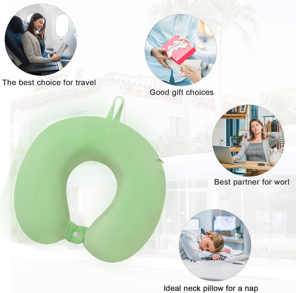 Gosider Neck Pillows for Travel Comfortable Travel Neck Pillow U Shape Memory Foam Support Neck and Head Portable Neck Travel Pillow Suitab…