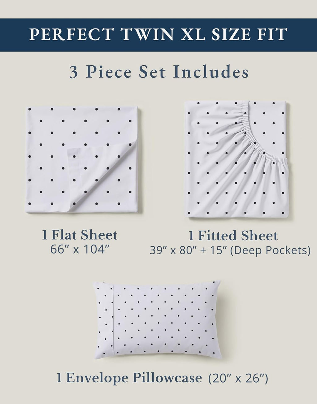 LaneLinen LANE LINEN 100% Organic Cotton Twin XL Sheets Set 3-Piece Pure Percale Bedsheets Bedding Breathable Fits Mattress Upto 15" Deep -…