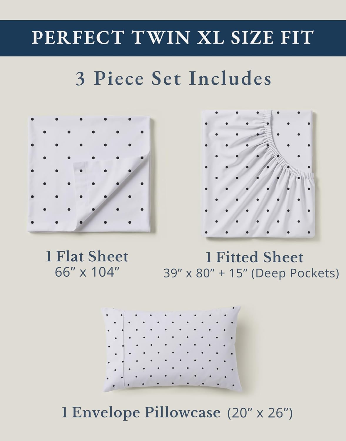 LaneLinen LANE LINEN 100% Organic Cotton Twin XL Sheets Set 3-Piece Pure Percale Bedsheets Bedding Breathable Fits Mattress Upto 15" Deep -…