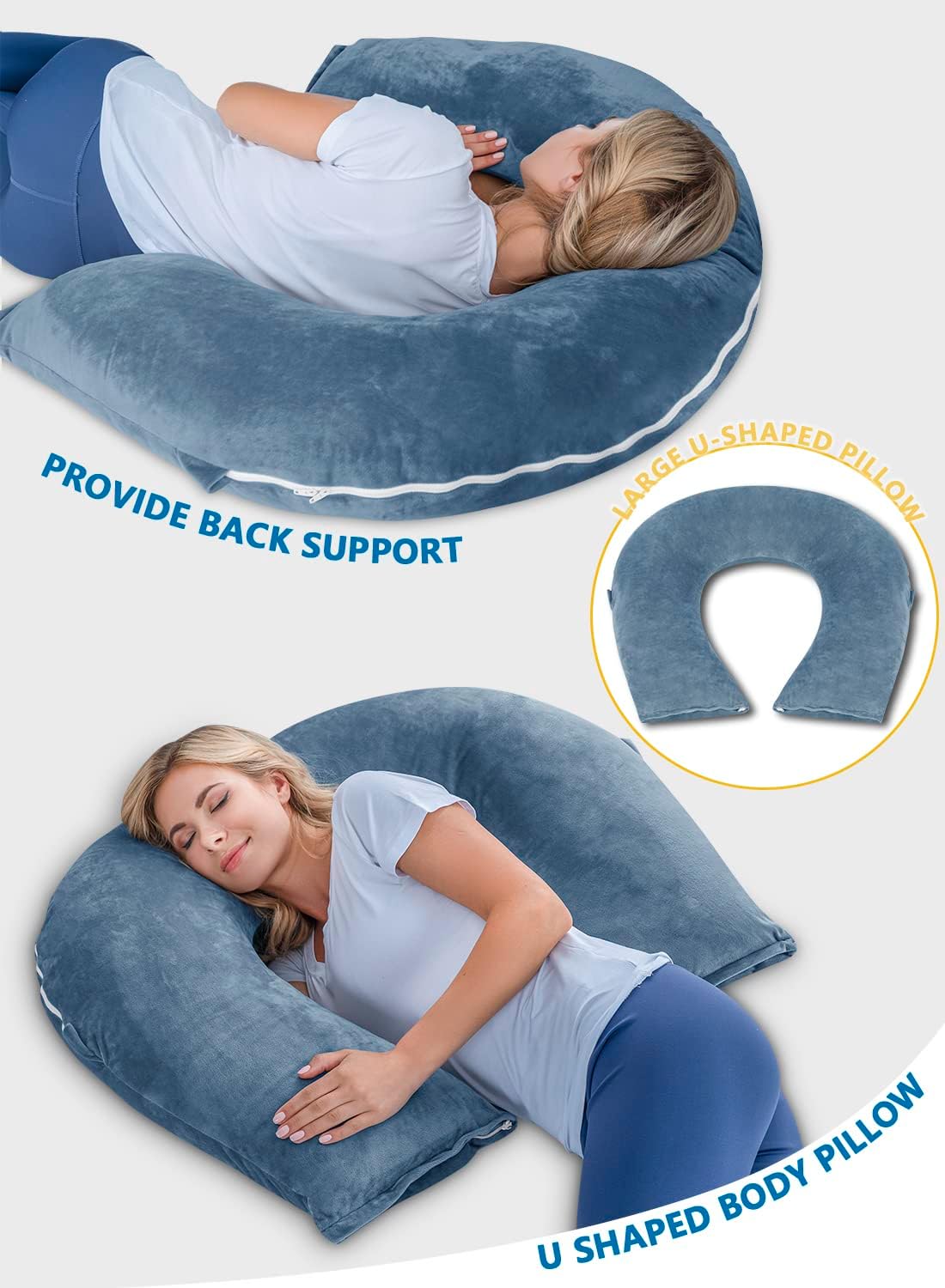 Insen Reading Pillow, Back Pillow for Sitting in Bed for Reading, Nurse & Relax, Reading Pillow for Adults, Moms & Kids, Sit Up Pillow for…