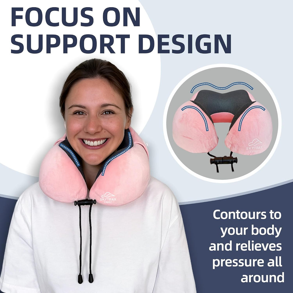 Travel Pillow with Extra Large Hood for Airplane Long Flights Privacy and Comfort Memory Foam with Velvet Cover for Road Trip Head&Neck…