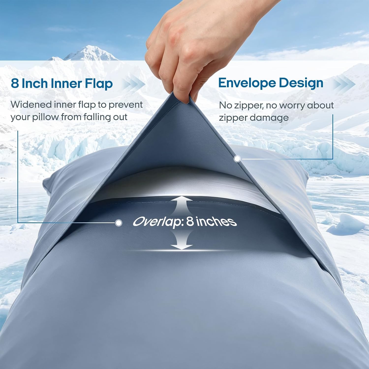 Zonli Cooling Body Pillowcase for Hot Sleepers, Breathable Body Pillow Cover, Double-Sided Cooling Fabric, Soft Silky Touch, Ideal for Nigh…