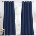 NICETOWN Blackout Curtain Panel, Navy Blue, 55 inches Wide by 90 inches Long, 1 PC, Light Blocking Room Darkening Drape/Drapery for…