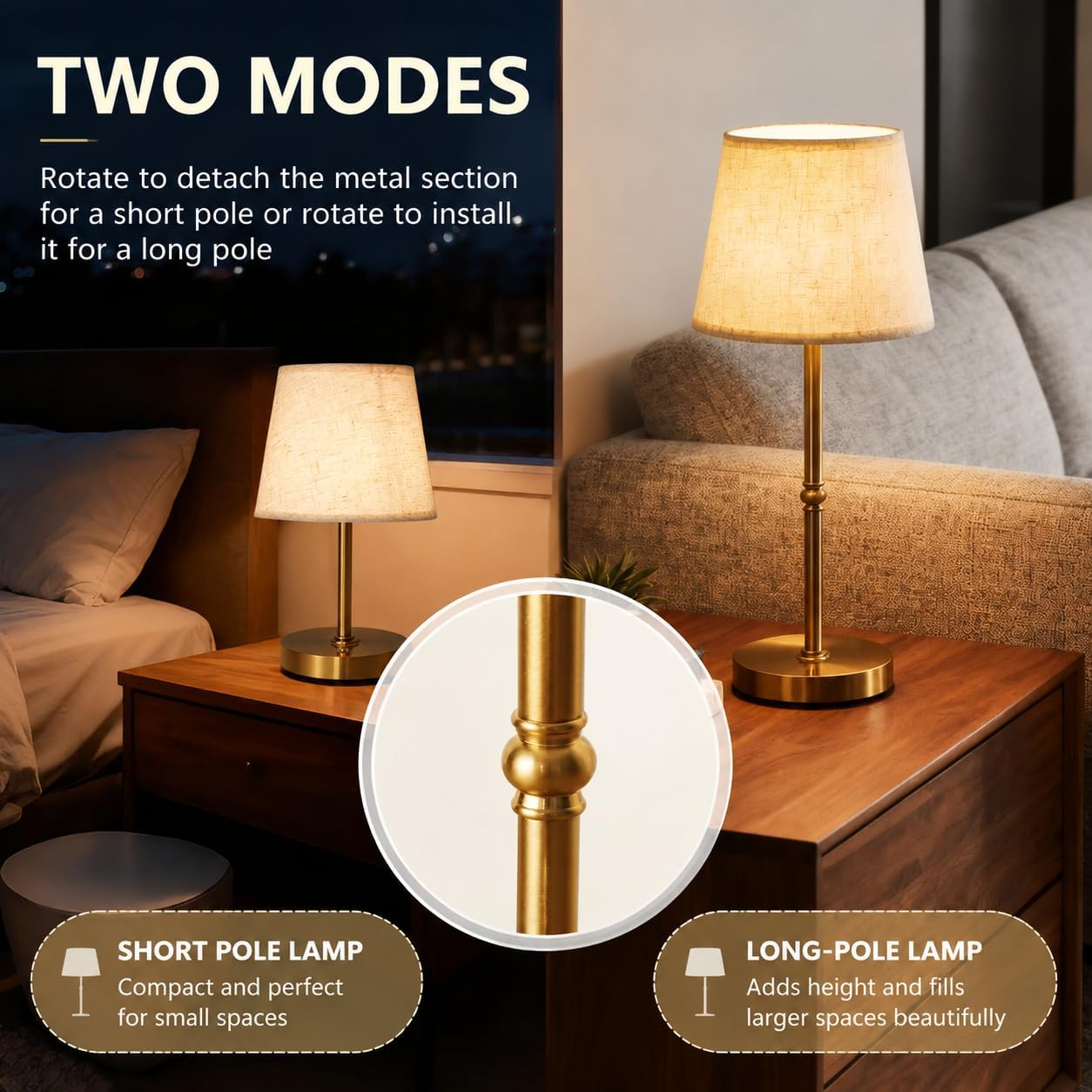 Cordless Rechargeable LED Table Lamp, 6000mAh Battery, Soft Warm Light, Dimmable & Touch Control, Bedside & Dining Night Light, Portable…