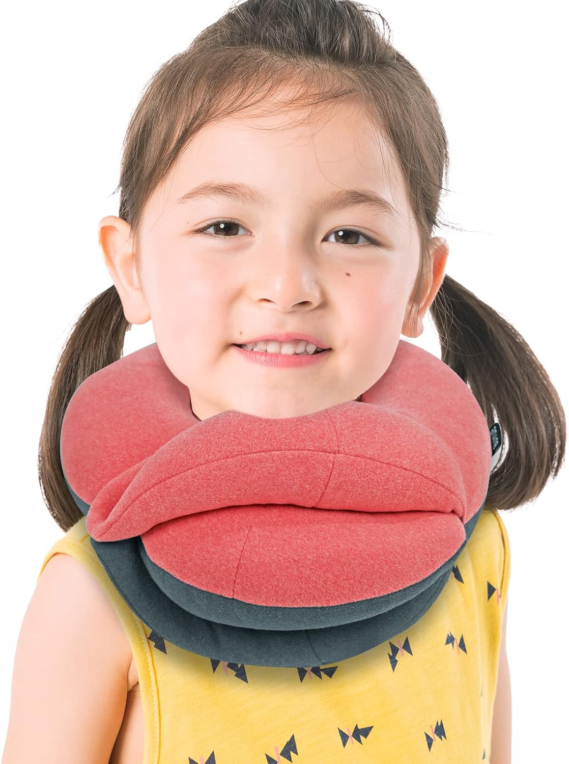 BUYUE Kids Travel Pillows for Airplane, Memory Foam 360° Head Support Sleeping Essentials for Girls Long Flight, Skin-Friendly Soft Neck…