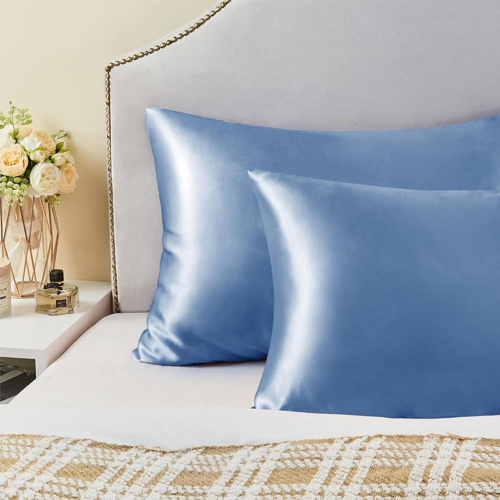Bedelite Satin Pillowcase for Hair and Skin, Super Soft and Cooling Similar to Silk Pillow Cases 2 Pack with Envelope Closure, Gift for Wom…