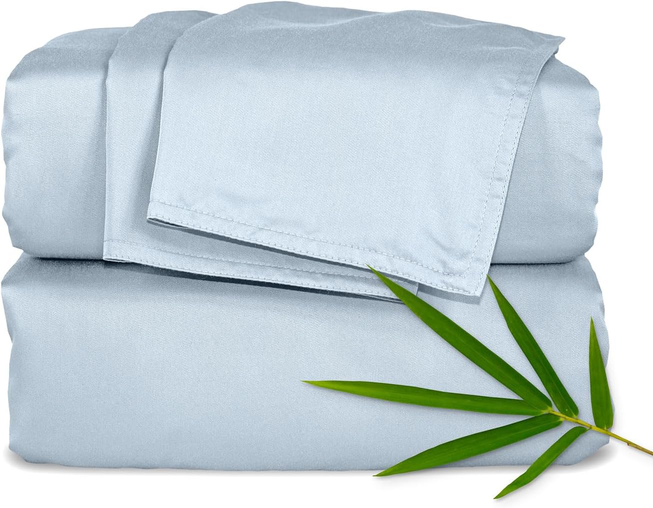 PureBamboo Pure Bamboo Twin Sheets, Genuine 100% Organic Viscose Derived from Bamboo Bed Sheet Set, Luxuriously Soft & Cooling, Double Stit…